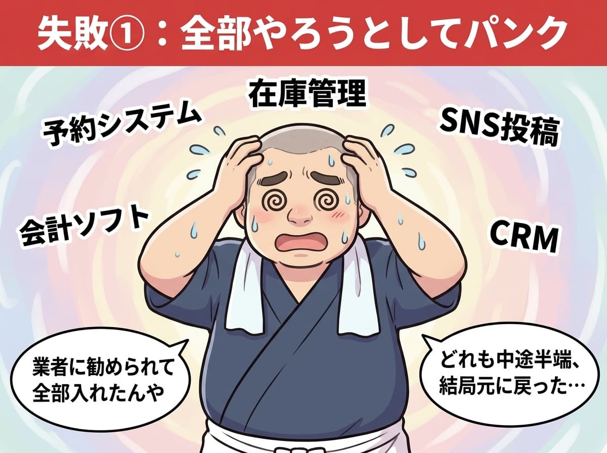 失敗①：全部やろうとしてパンク