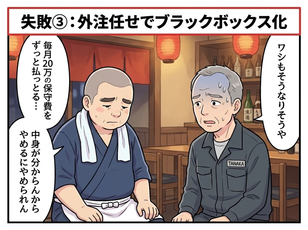 失敗③：外注任せでブラックボックス化