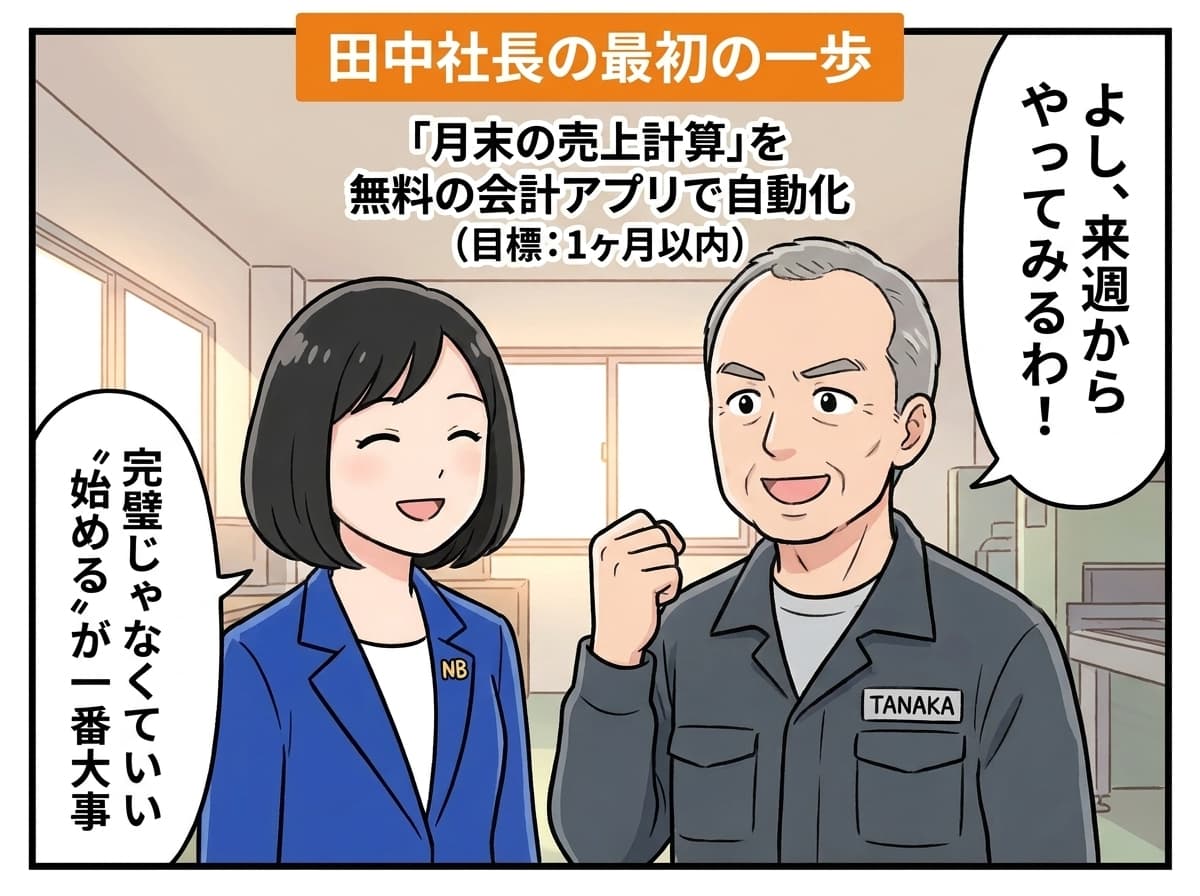 田中社長の決意: 来週から始める