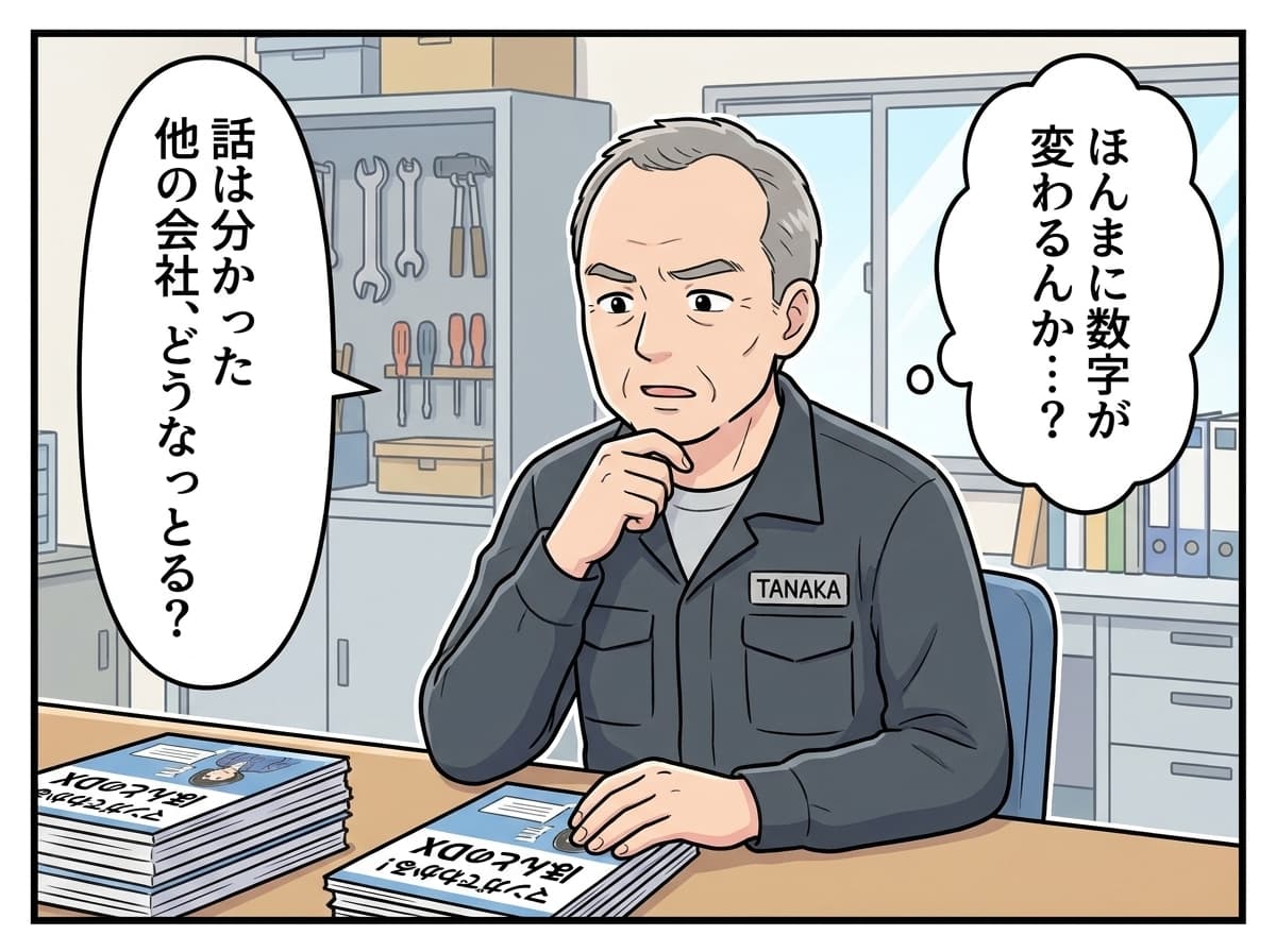 田中社長: 他の会社、実際どうなっとるんや？