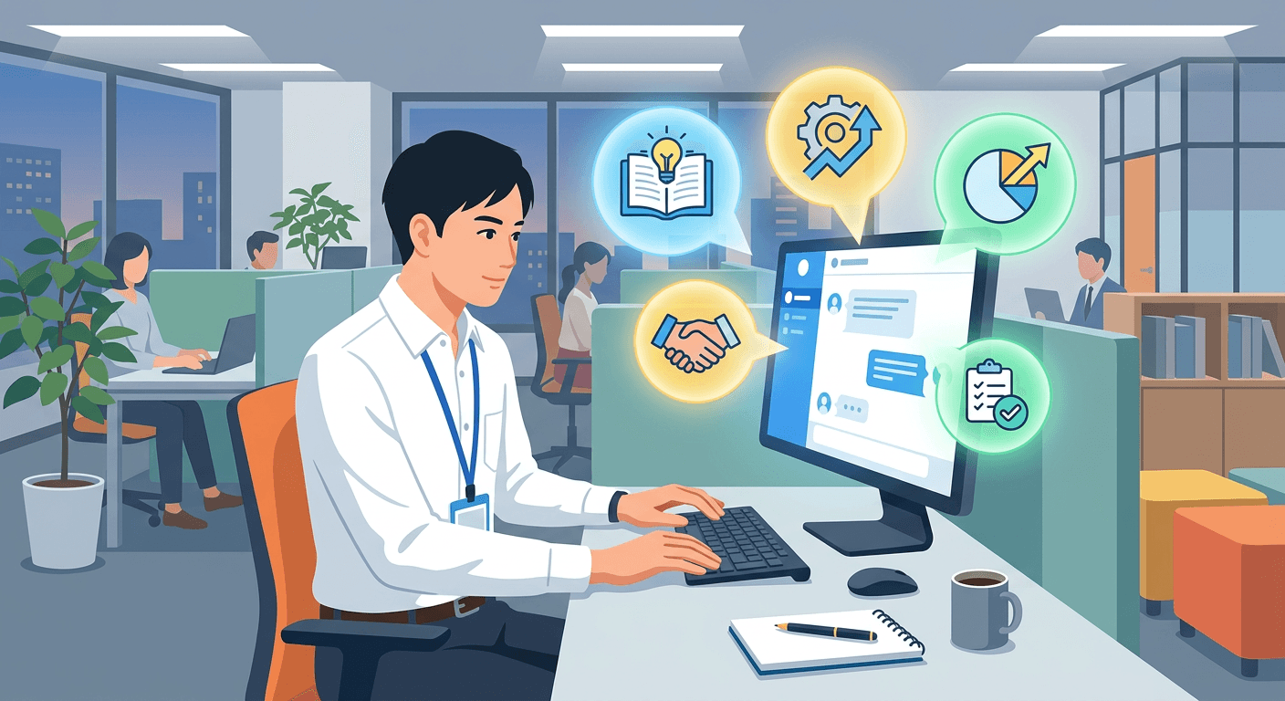 ChatGPTを仕事で使う具体例5選｜メール15分→2分に短縮する方法 — AI