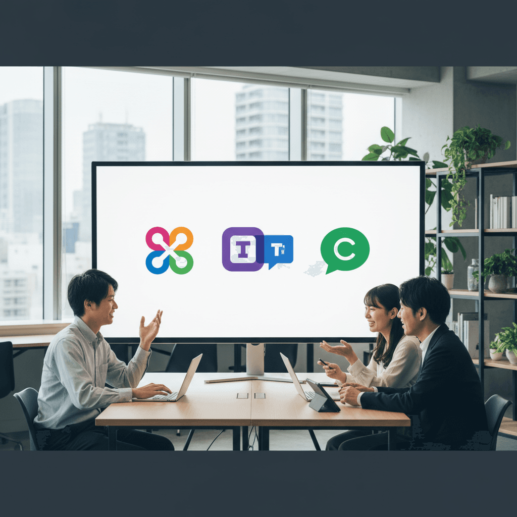 社内チャットツール比較｜Slack・Teams・Chatwork、うちの会社にはどれ？ — DX