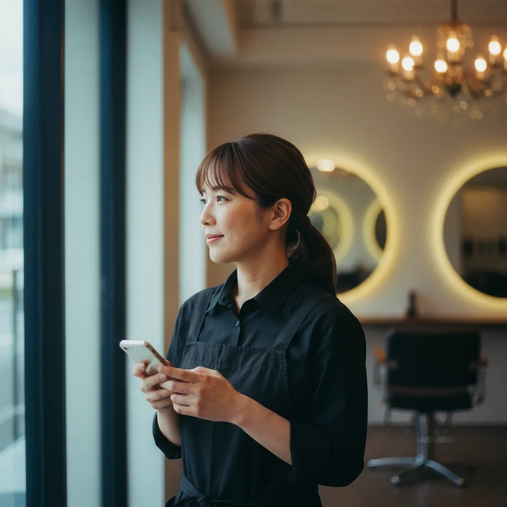 LINE予約地獄から月10時間の余白へ──大分の美容室が抜け出した話 — DX