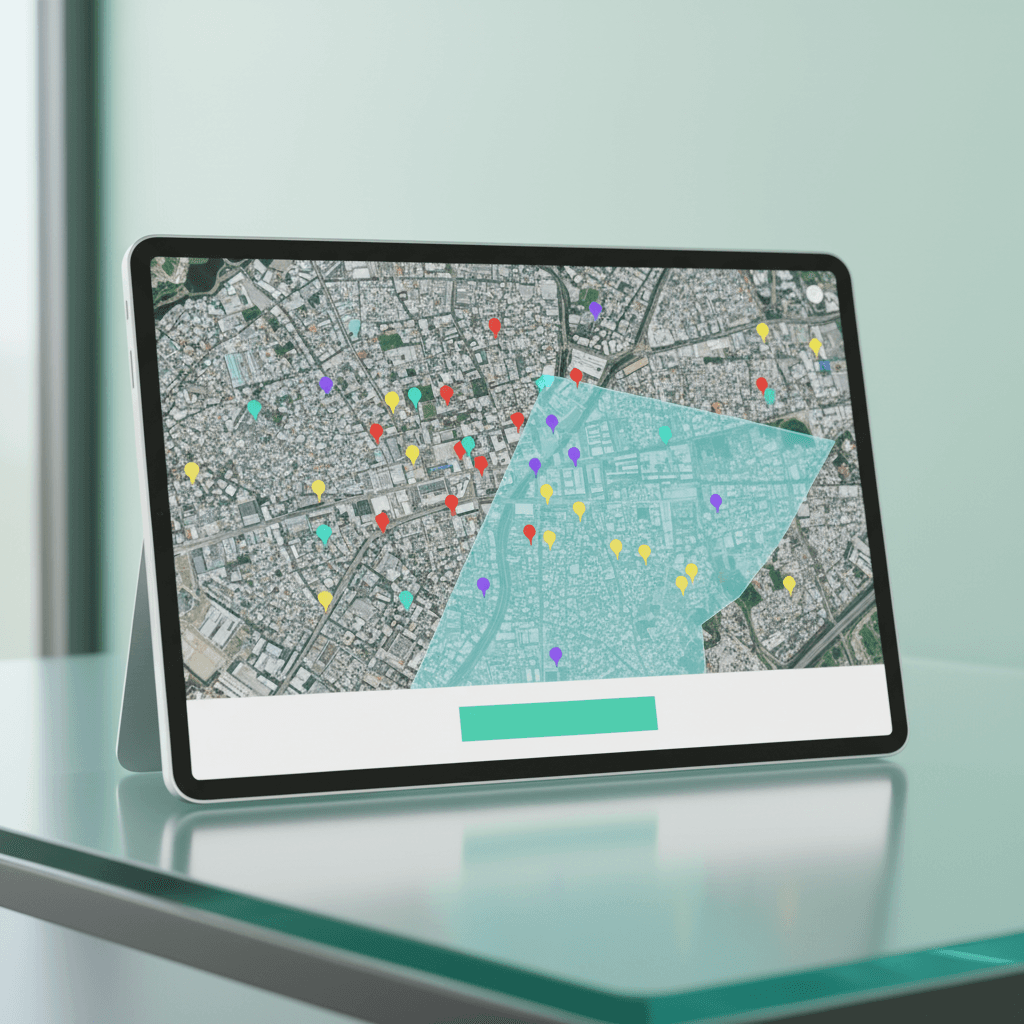 触れるDXデモ — 地図で業務改善を可視化