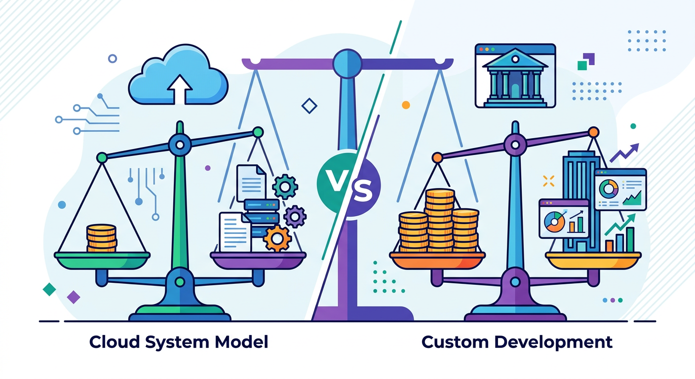 業務システムの費用目安:クラウド型は月額数千円〜、カスタム開発は100万円〜