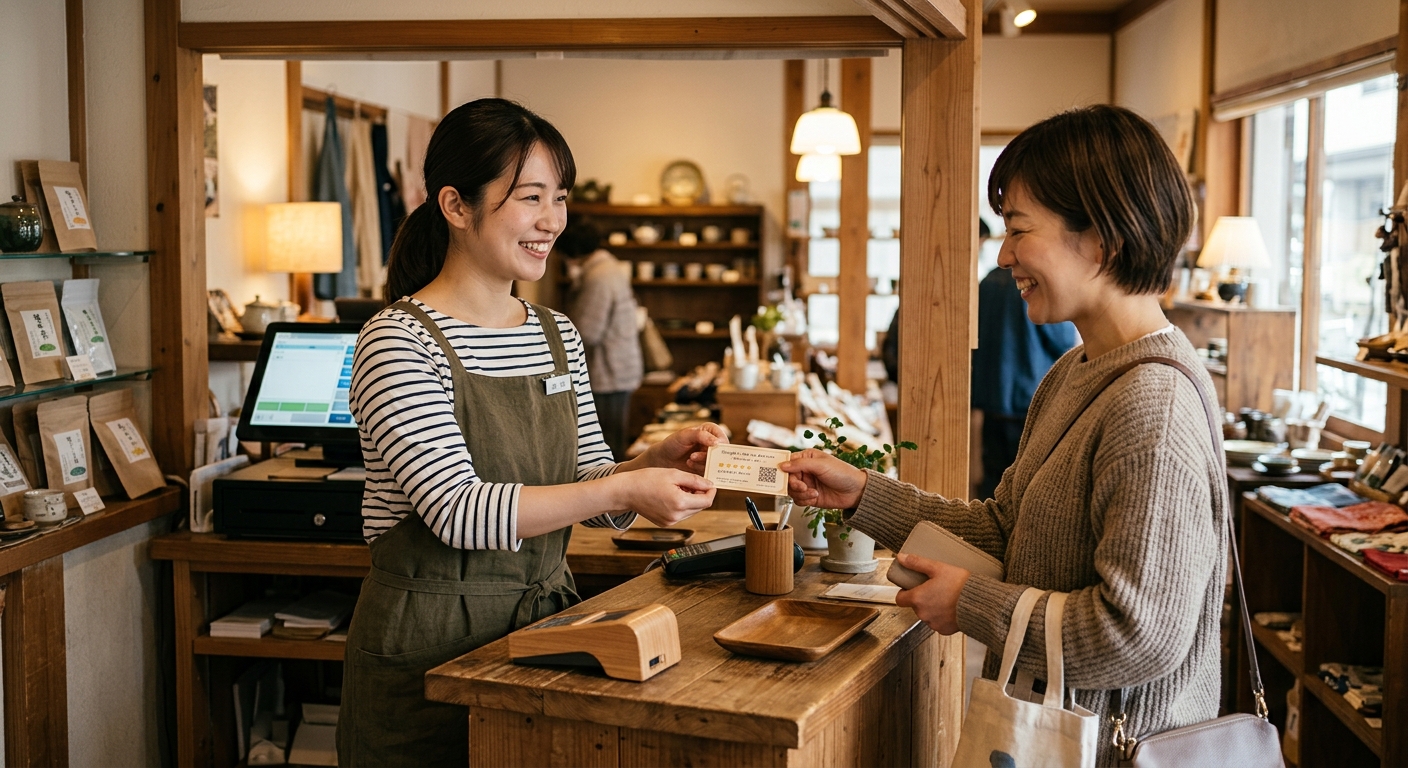 QRコードカードで口コミをお願いする