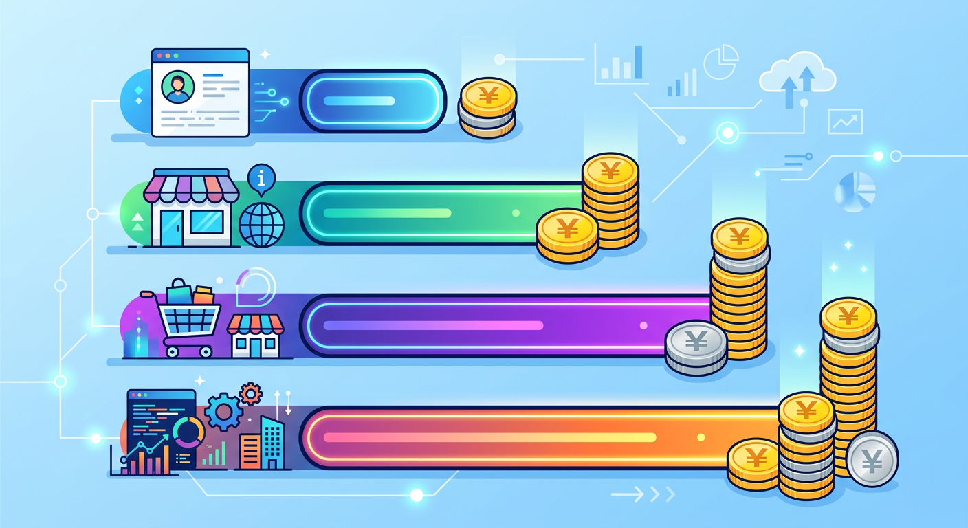 大分のホームページ制作費用の相場感(種類別)