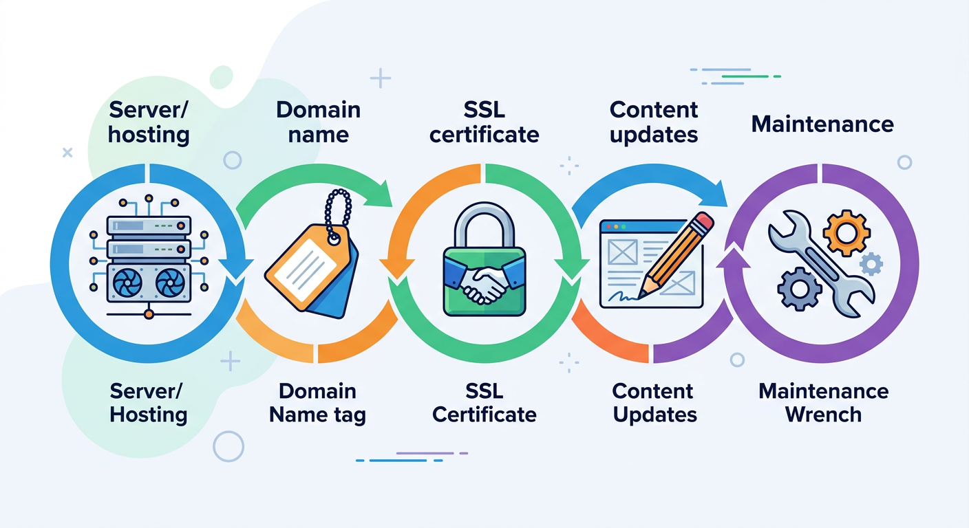 ホームページ公開後にかかる主なランニングコスト