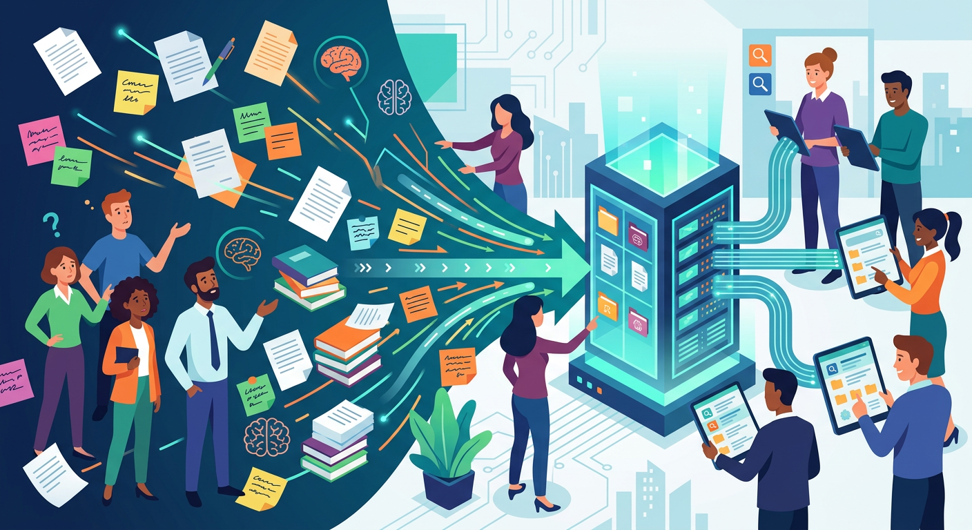 ナレッジ管理とは、社内の知識やノウハウを誰でも使える形にすること