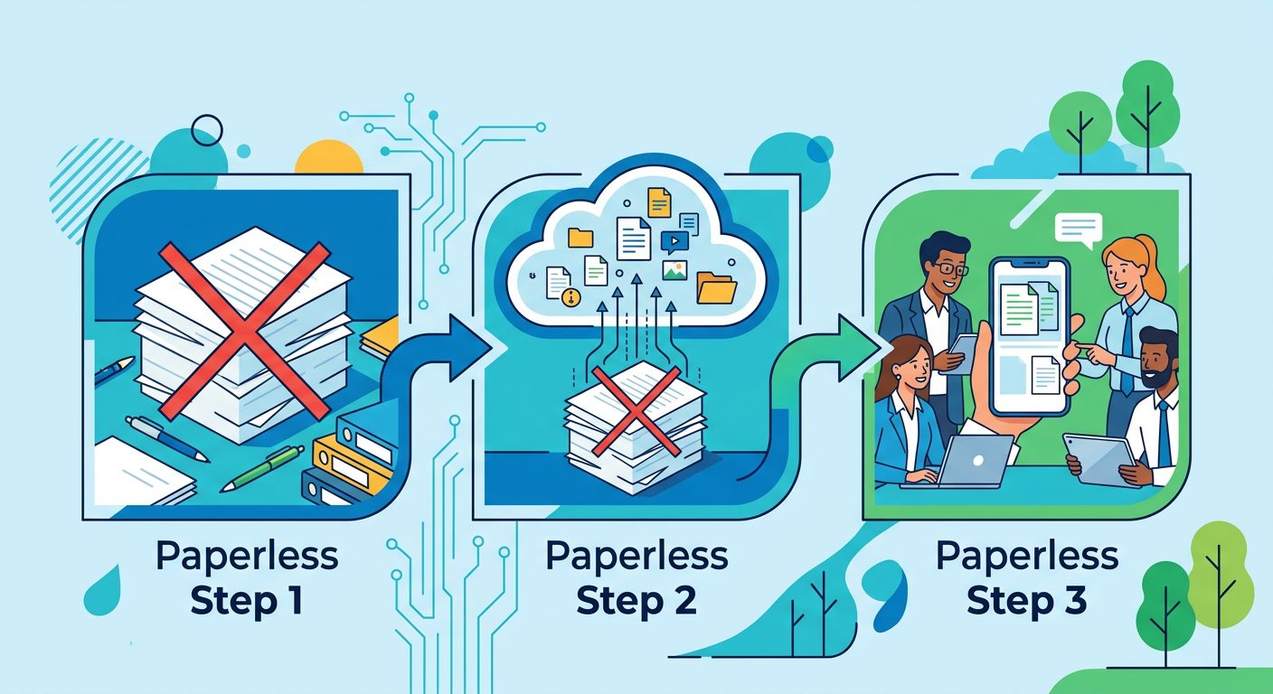 ペーパーレス化3ステップ