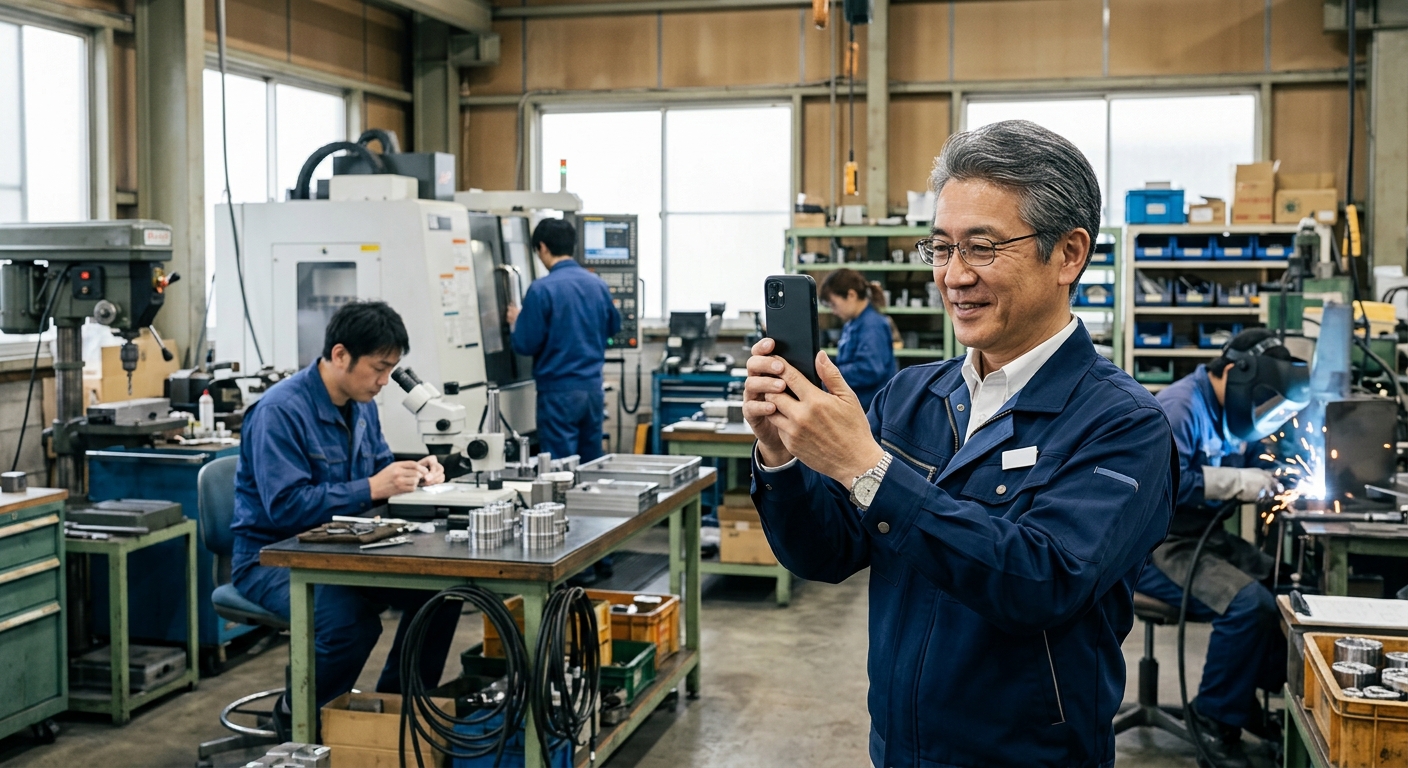 仕事の裏側を撮影