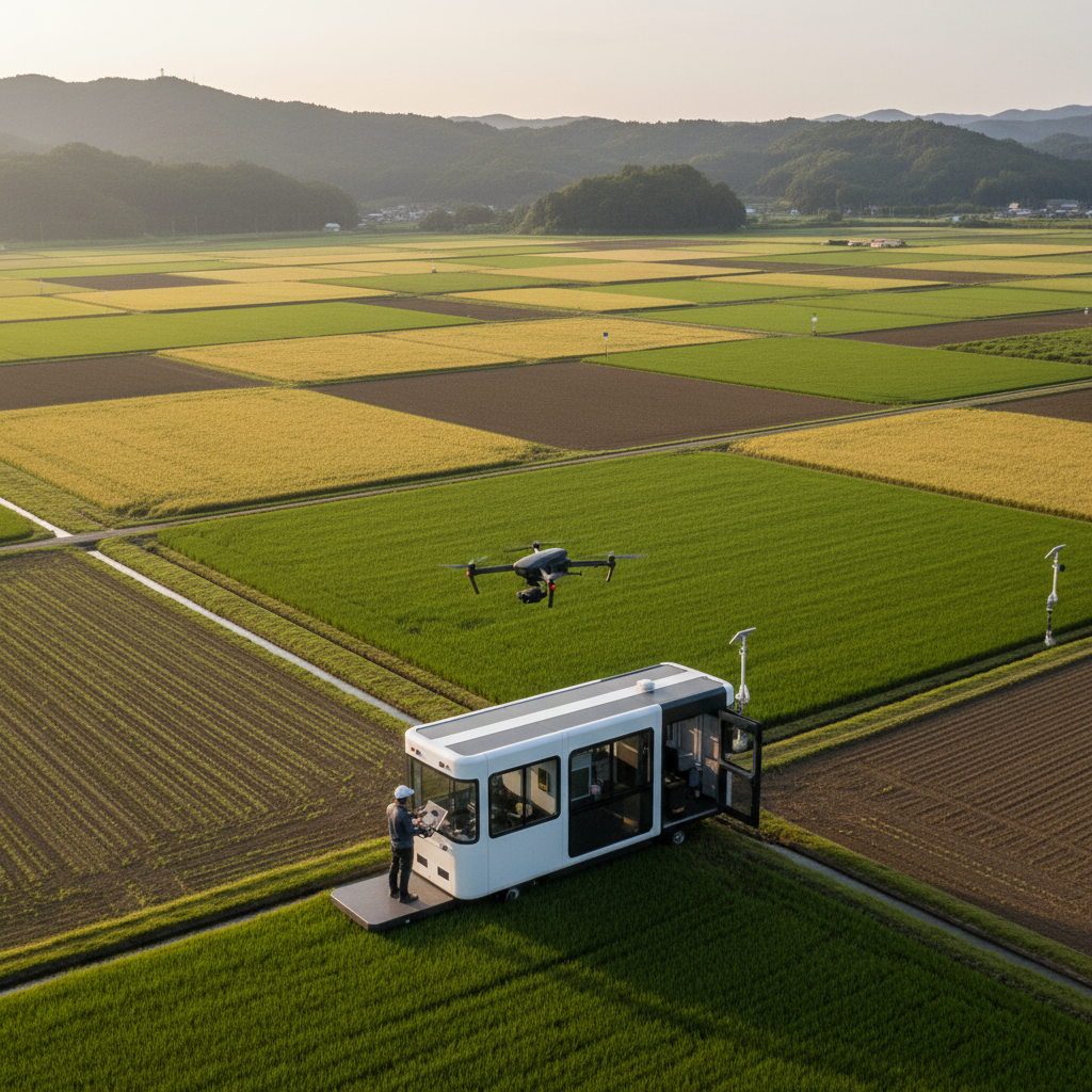 ドローンで圃場撮影