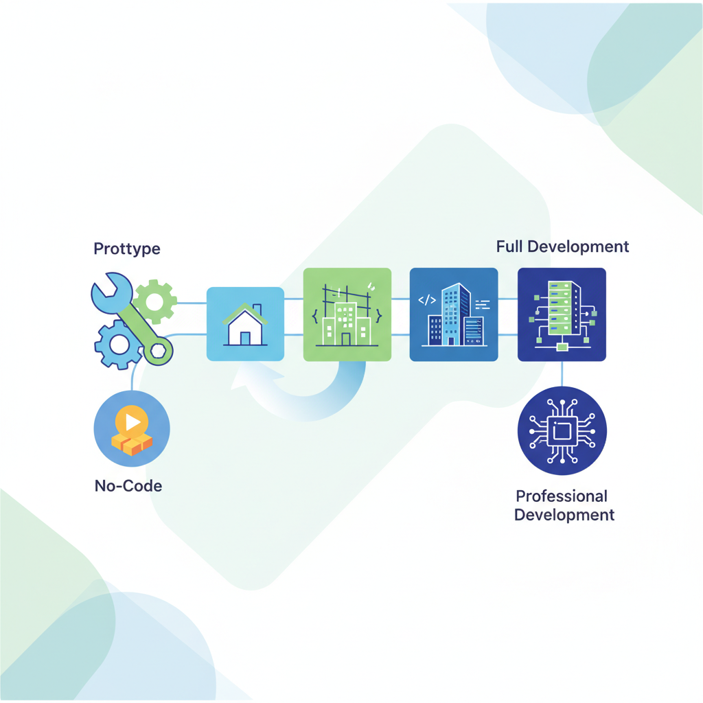 ノーコードからプロ開発へ