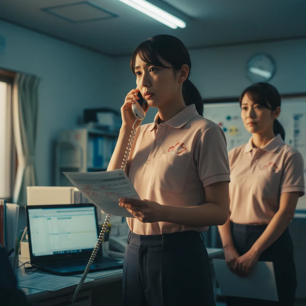 夕方、利用者ご家族からの問い合わせ電話に即答できない